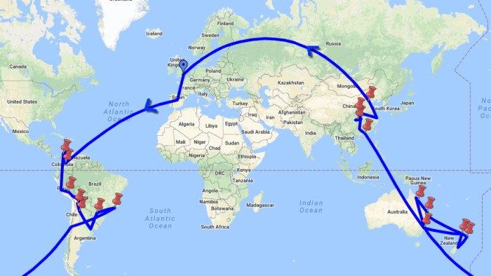 Itinerary world our round months later around